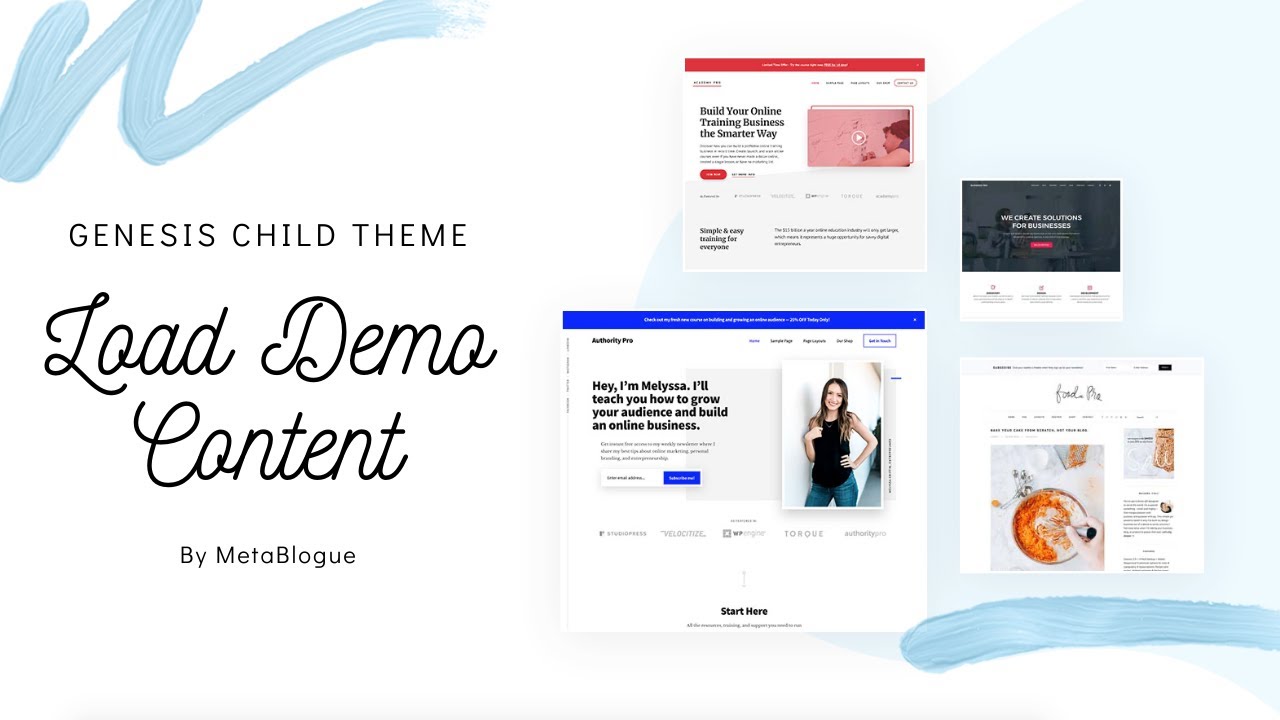 How To Load Demo Content For Genesis Child Themes From StudioPress