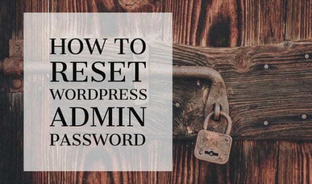 Reset WordPress Admin Password