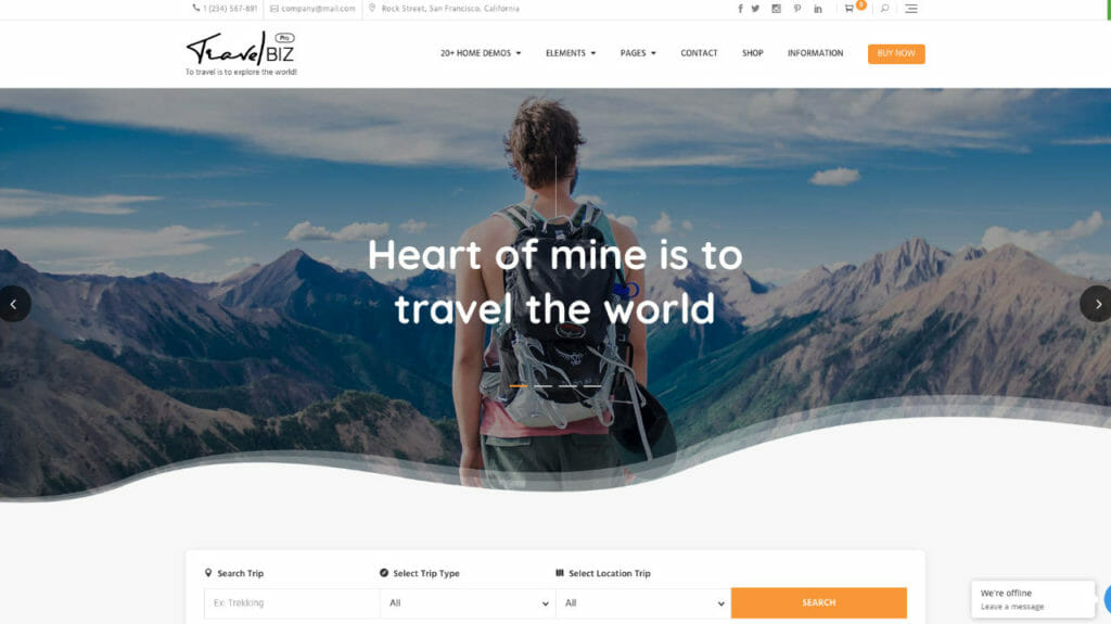 Travelbiz Pro WordPress Theme
